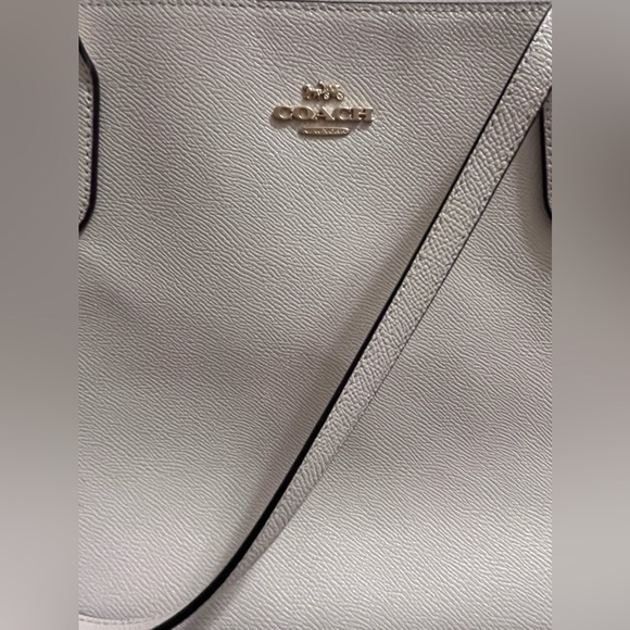 Chalk and Gold Zip Tote Coach Bag - Picture 6 of 7